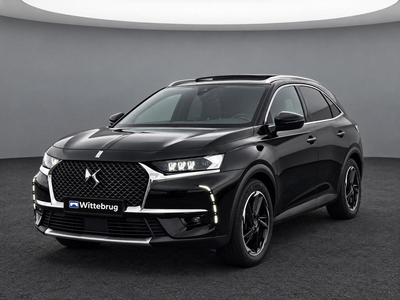 DS DS 7 E-Tense 4x4 Executive | Leder | Panoramisch Schuifda, Auto's, Gebruikt, 4 cilinders, Zwart, Hybride Elektrisch/Benzine