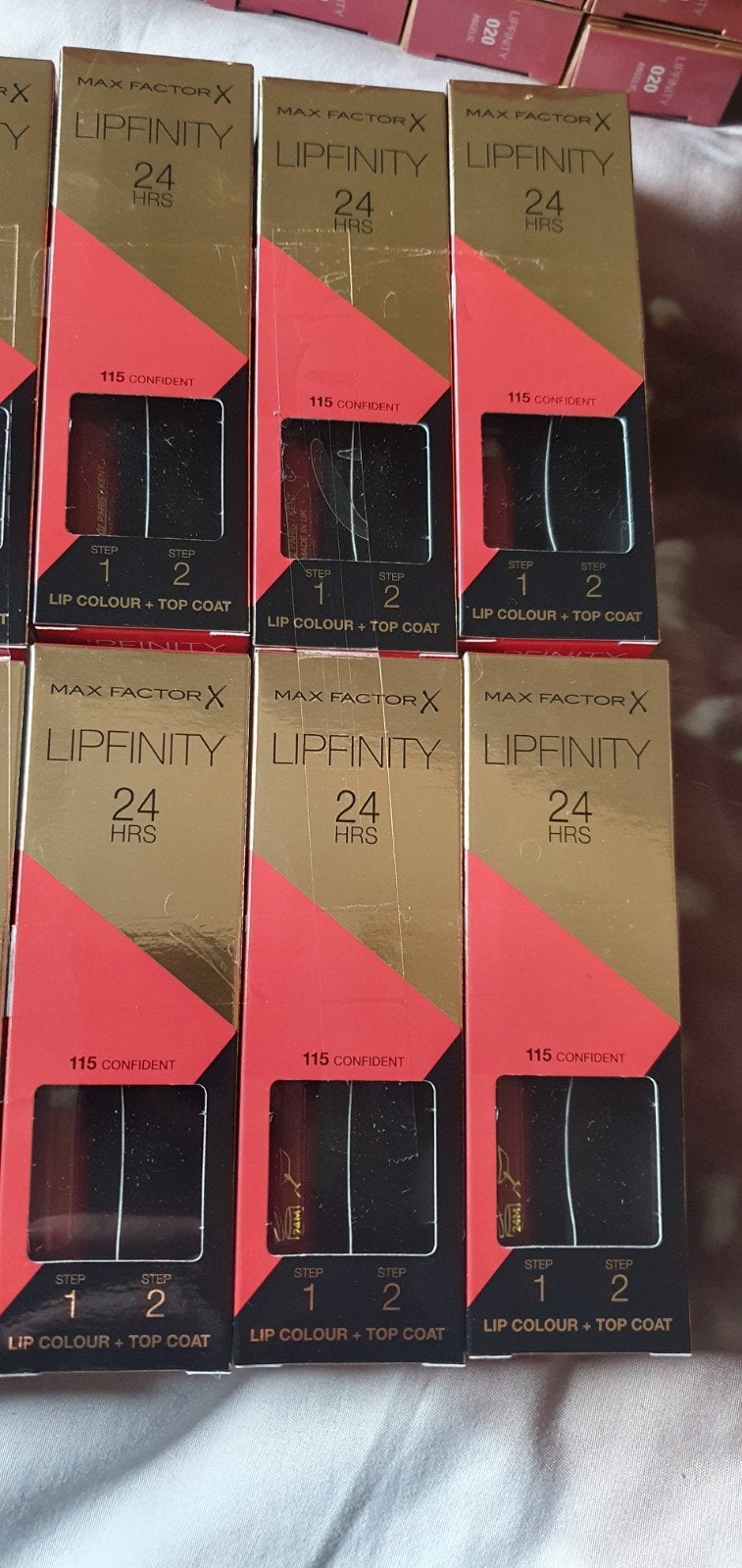 10x Max Factor Lipfinity 115 Confident (zonder topcoat), Verzenden