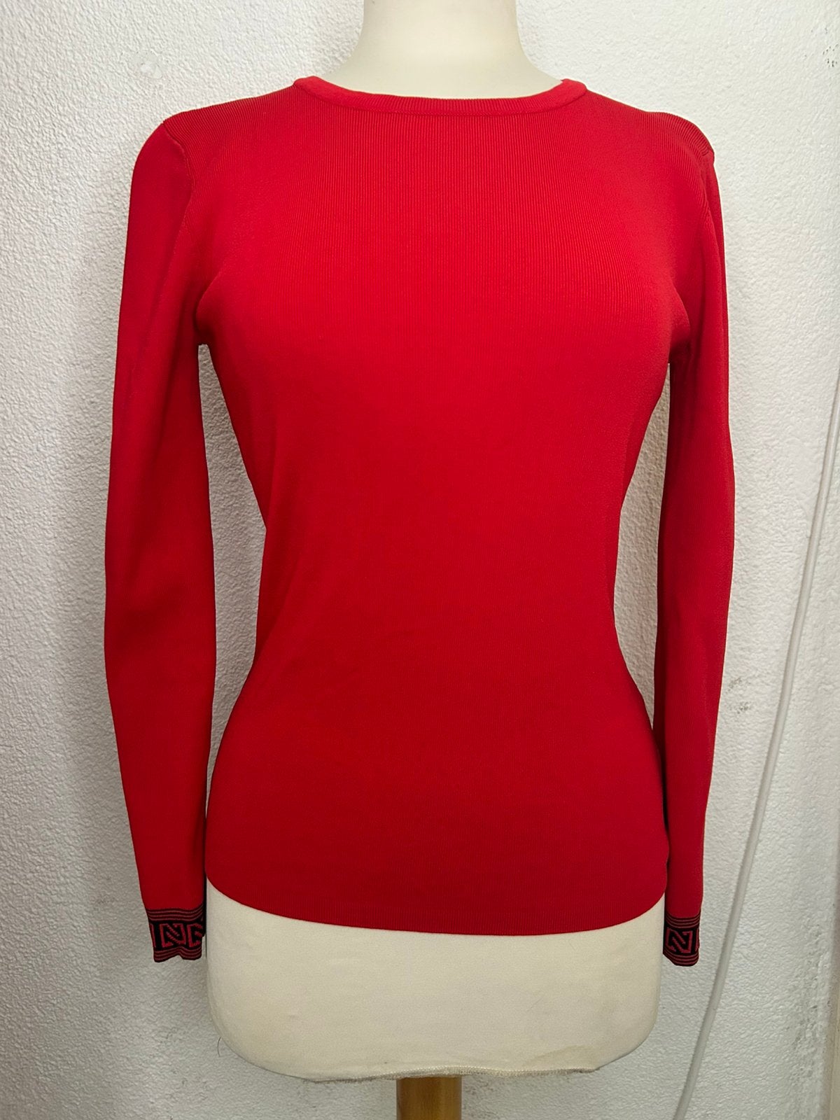 Rode dames longsleeve | Nikkie | maat 40, Maat 38/40 (M), Ophalen of Verzenden, Lange mouw, Gedragen