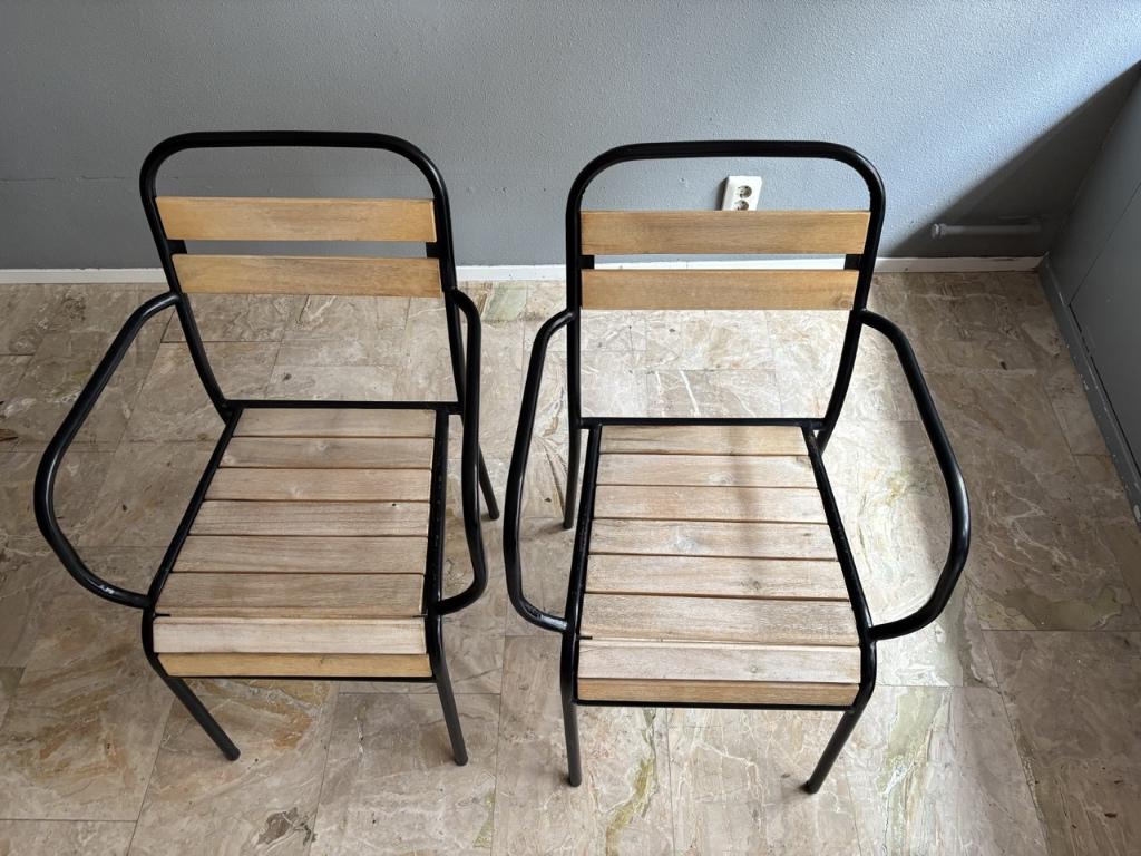 Stoel 2 stuks, Huis en Inrichting, Stoelen, Ophalen, Gebruikt, Twee, Zwart