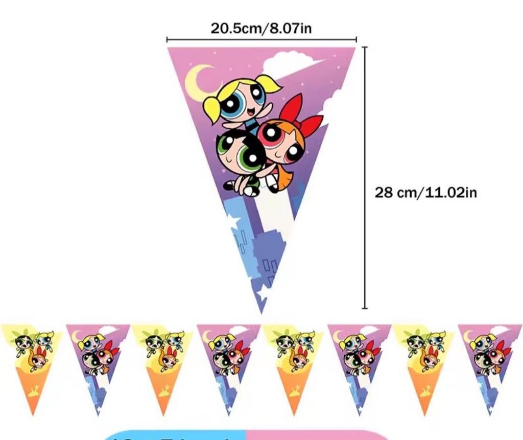 Powerpuff Girls Feest Slinger - Nieuw, Ophalen, Nieuw, Versiering, Verjaardag