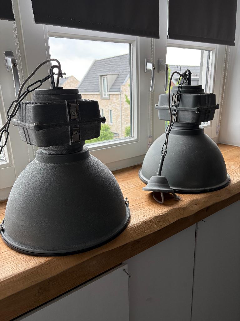 hanglamp  industrieel, Huis en Inrichting, Lampen | Hanglampen, Ophalen, Overige materialen, 50 tot 75 cm, Zo goed als nieuw