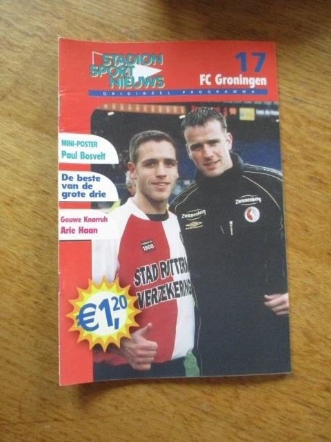 Programmaboekje 17 Feyenoord - FC Groningen 23 februari 2003, Ophalen of Verzenden, Gelezen, Watersport en Hengelsport