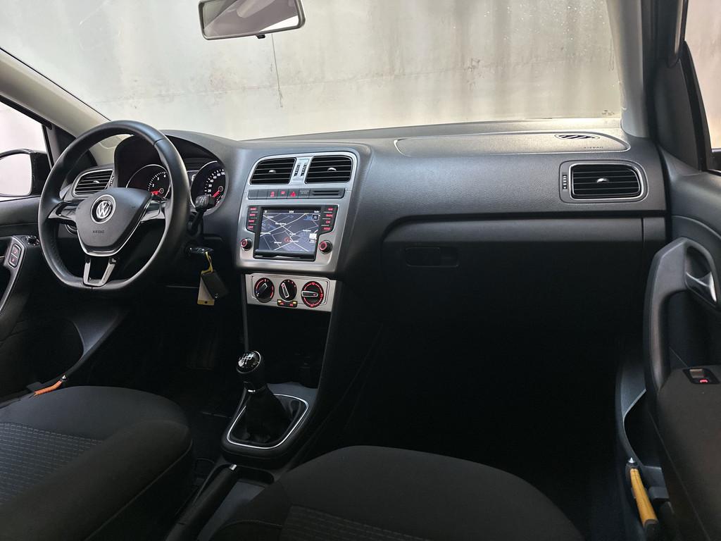 Volkswagen Polo 1.0 TSI 95pk Bluemotion Navigatie App-Connec, Auto's, Voorwielaandrijving, Stof, Met garantie (alle), Zwart