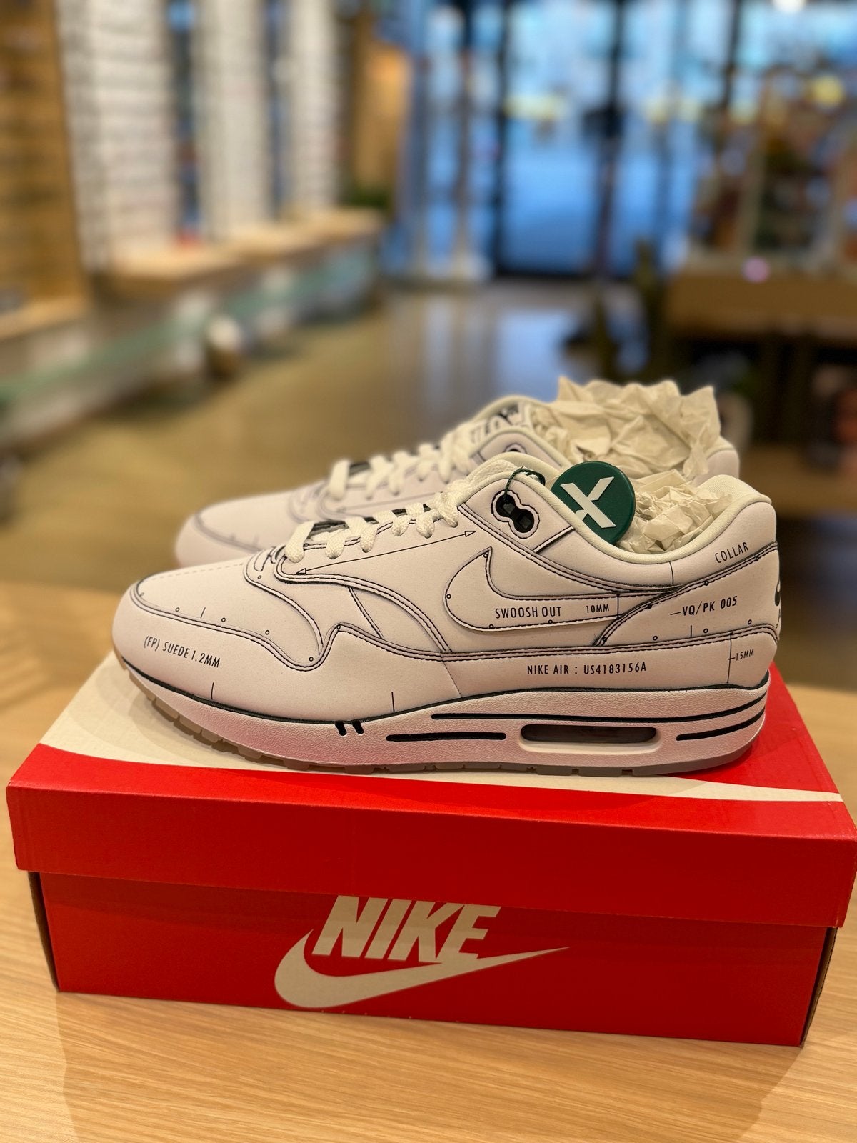 Nike Air Max 1 Sketch to Shelf White - Maat 45 - Nieuw, Kleding | Heren, Schoenen, Ophalen, Nieuw, Wit, Sneakers of Gympen