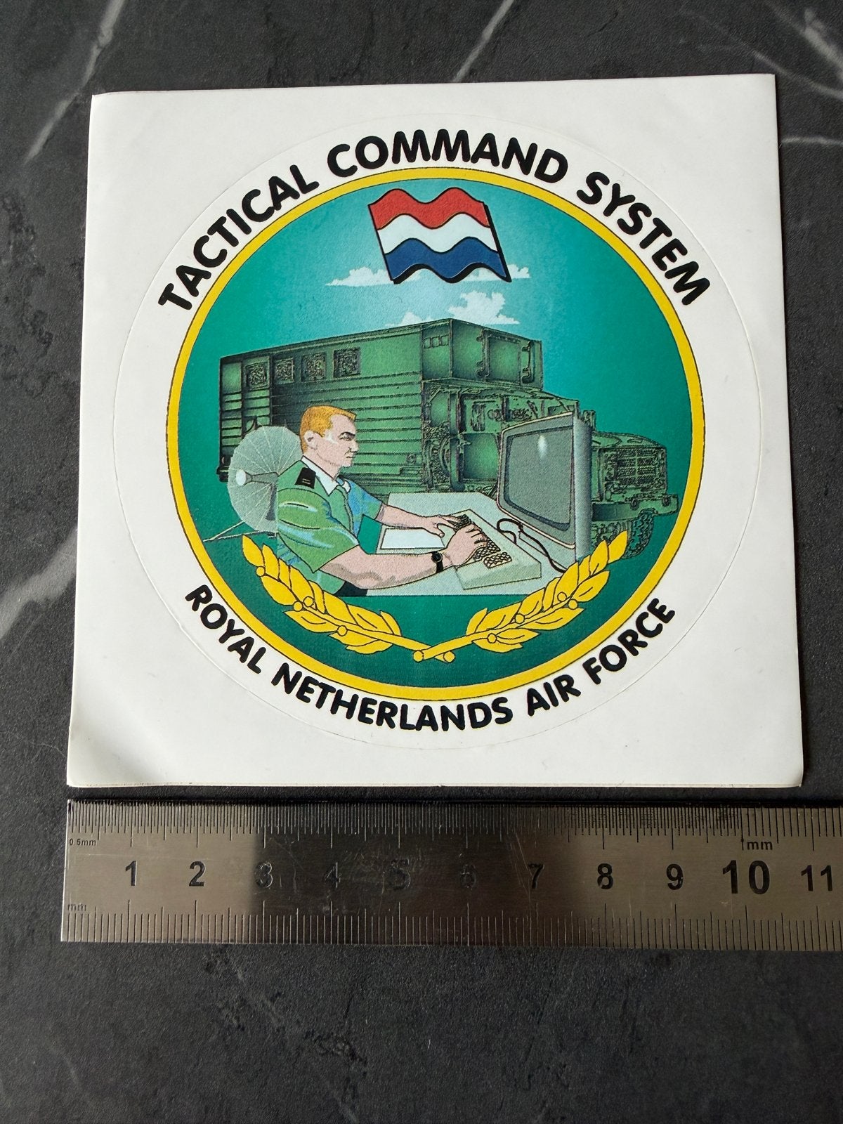 Vintage stickers Koninklijke Luchtmacht (2 stuks), Verzamelen, Stickers, Ophalen, Gebruikt, Overige typen