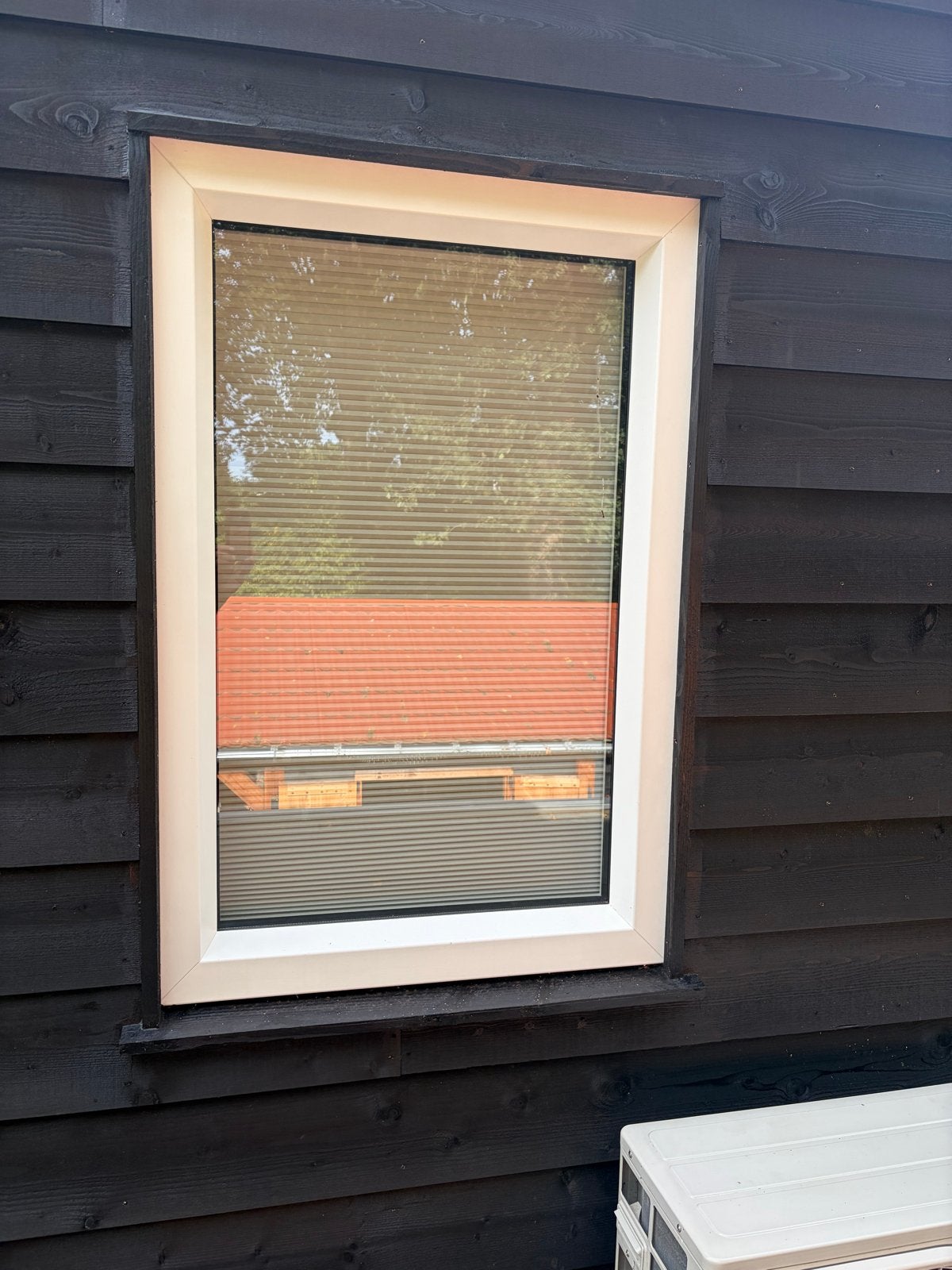 Nieuw kunststof vast kozijn met HR+++ glas en houtnerf, Ophalen, Kunststof, Raamkozijn, Nieuw