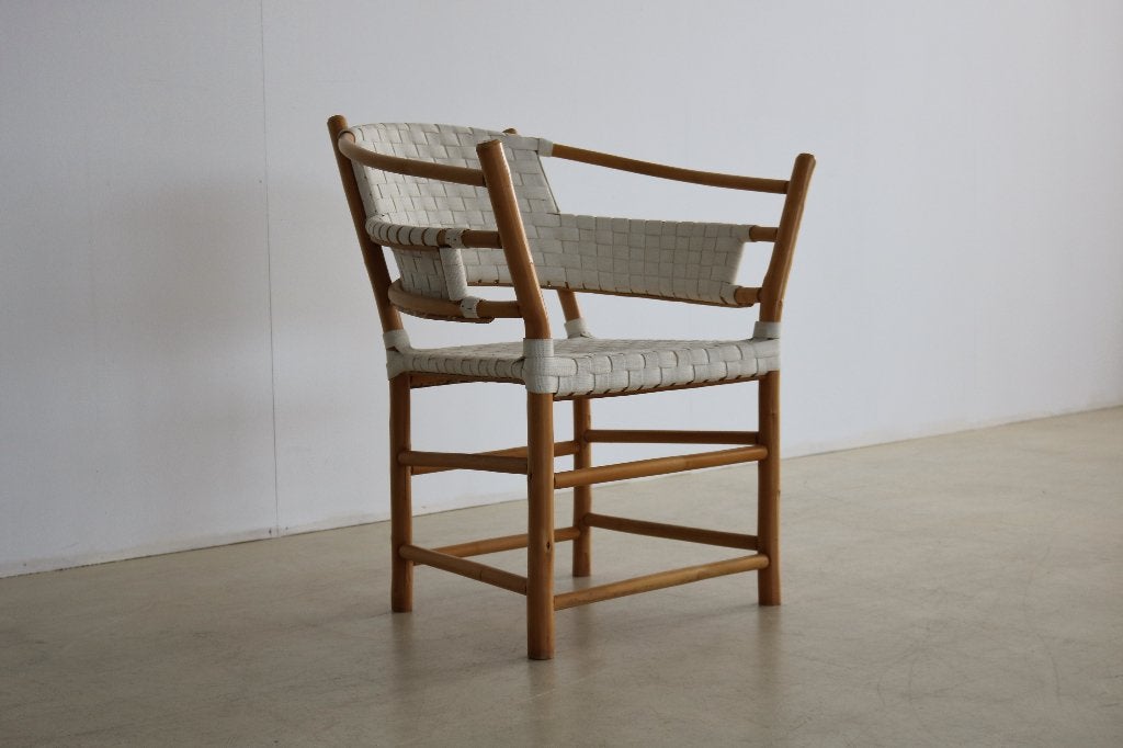 Vintage armchairs | stoelen | bamboe | deens, Huis en Inrichting, Stoelen, Gebruikt, Bruin, ., Ophalen of Verzenden