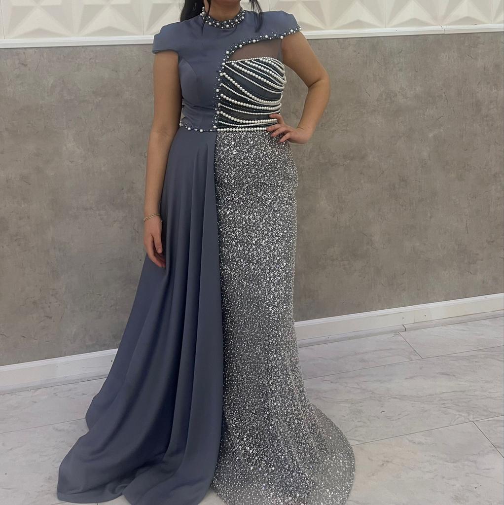 Canurdres Elegante Galajurk met Pailletten en Parels, Maat 38/40 (M), Galajurk, Overige kleuren, Ophalen of Verzenden