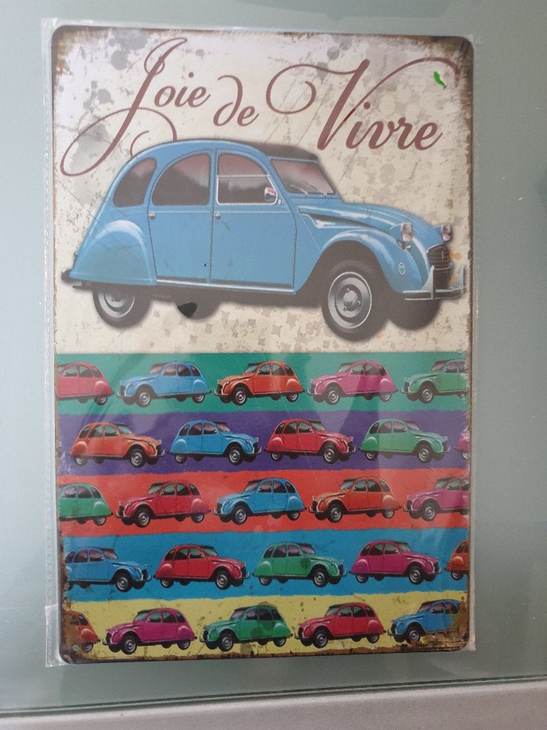 metalen metaal plaat sign eend 2cv 2 cv bord, Huis en Inrichting, Ophalen of Verzenden, Decoratieobject