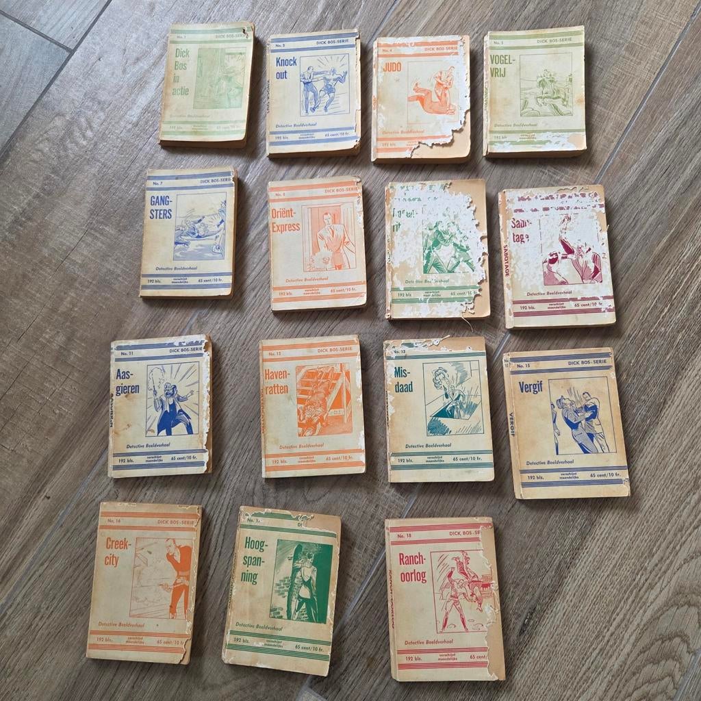 Dick Bos boekjes - complete serie (15 stuks), Boeken, Ophalen of Verzenden, Gelezen, Alfred Mazure