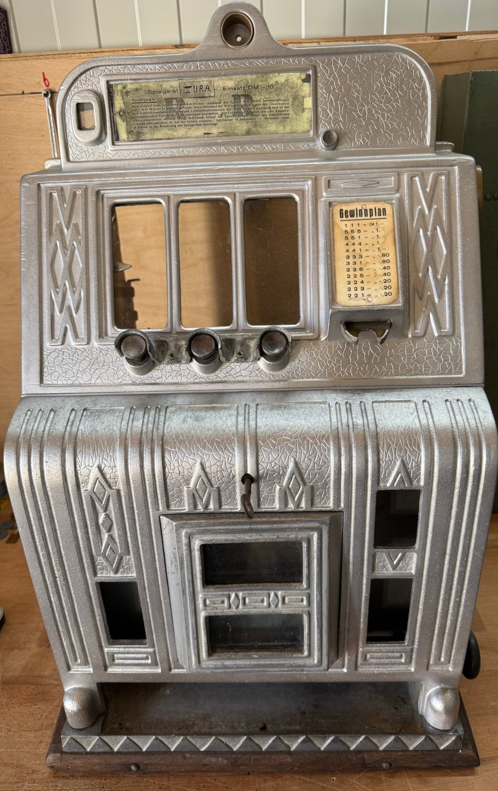 Slotmachine mills tura bell 1930, Overige munten, Ophalen, Gebruikt, Met sleutels