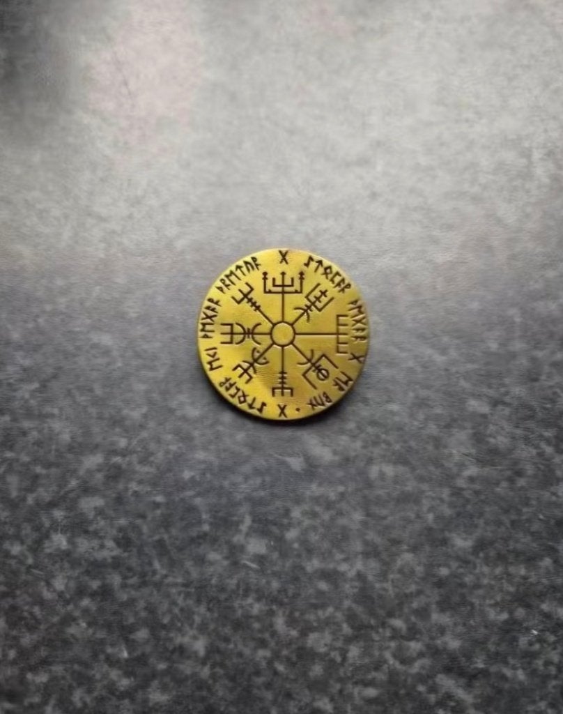 Norse Vegvisir Viking kompas Brosche, Ophalen of Verzenden, Nieuw, Overige materialen