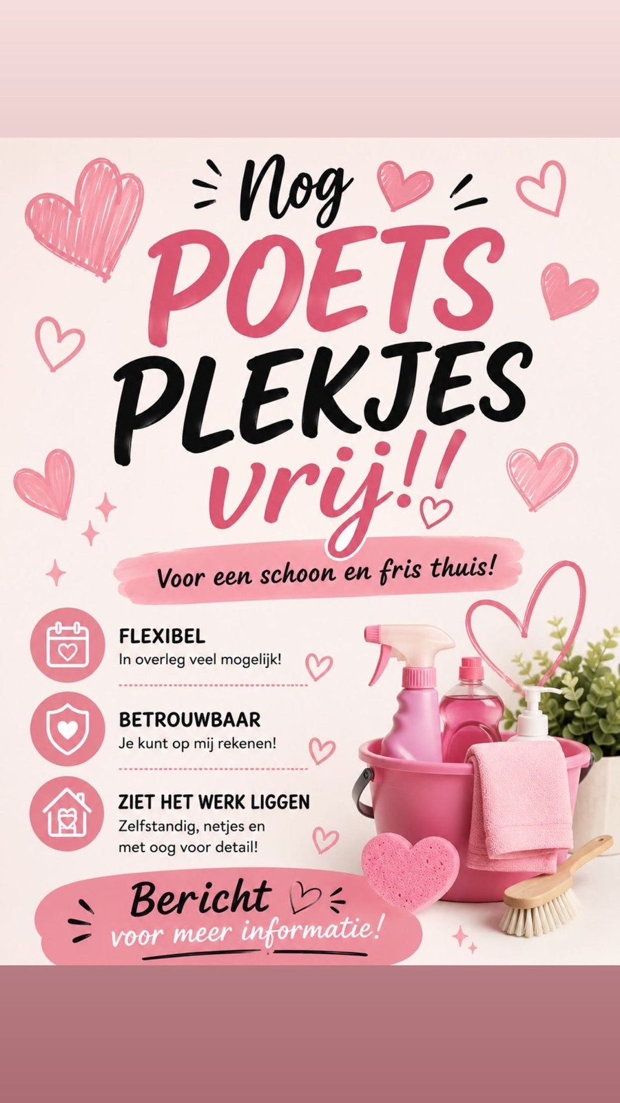 Poetsadressen gezocht!, Vacatures, Vacatures | Schoonmaak en Facilitaire diensten, Vanaf 10 jaar, Overige vormen