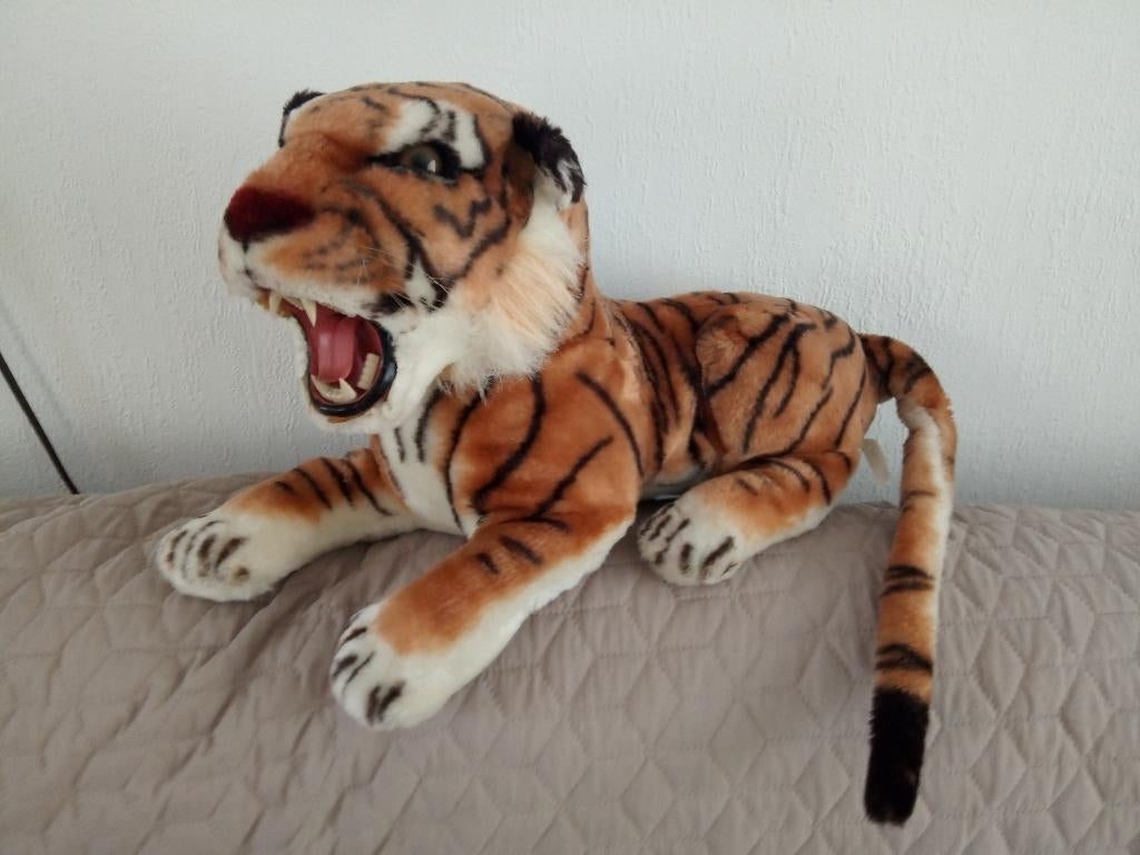 Tijger Knuffel 40 cm inclusief staart 65 cm, Ophalen of Verzenden, Zo goed als nieuw, Tijger