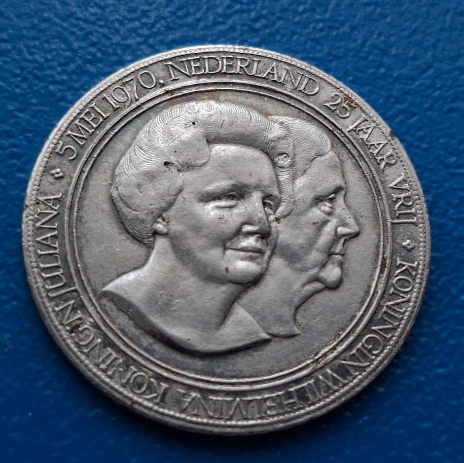 Penning 25e verjaardag van de bevrijding - 1970, Verzenden, Overige materialen, Nederland