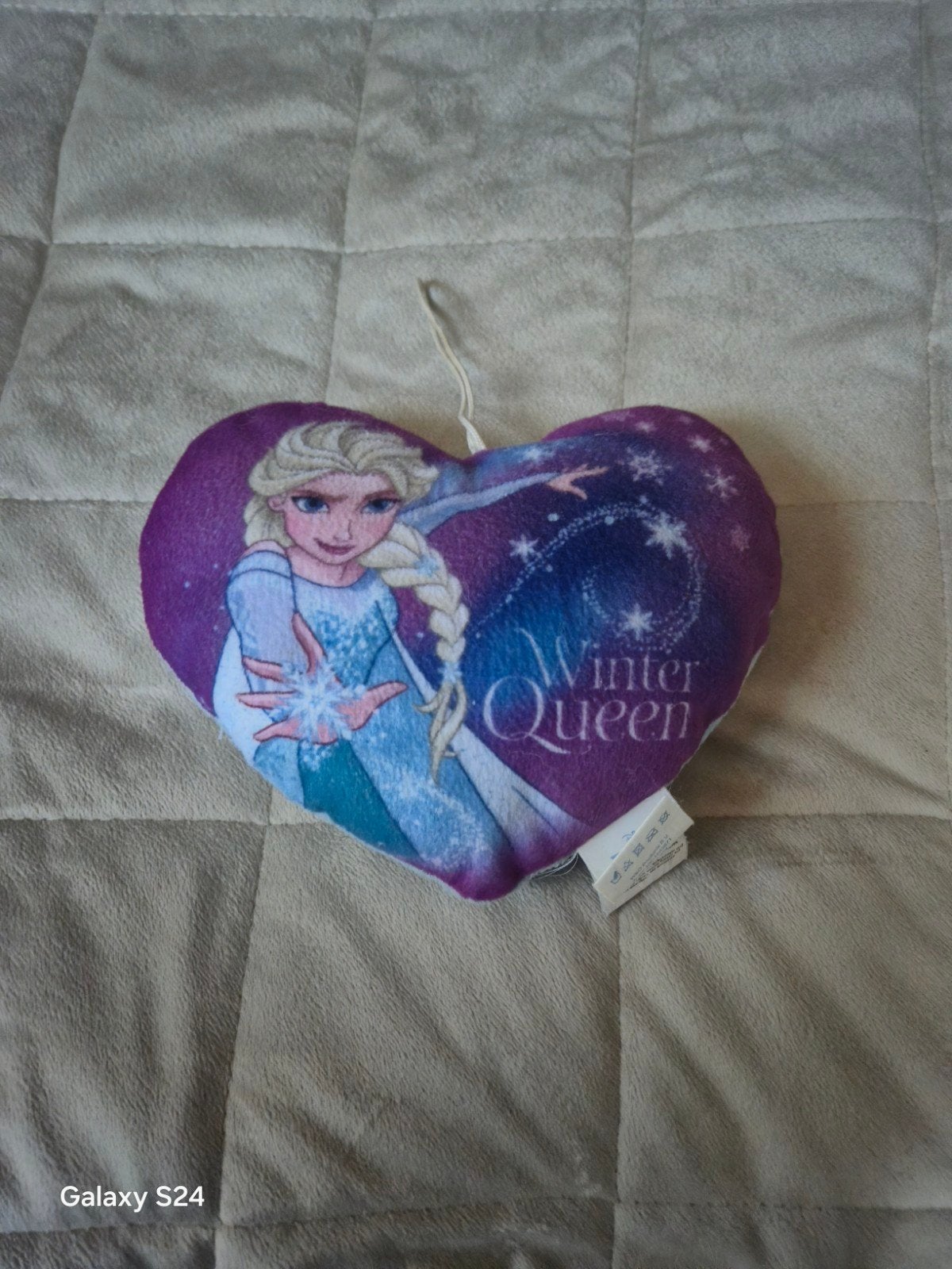 Disney Frozen Elsa 'Winter Queen' hartvormig knuffeltje, Disney, Ophalen of Verzenden, Gebruikt