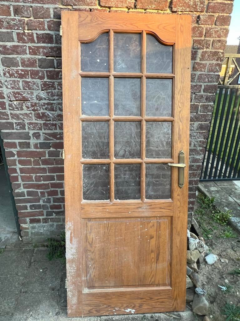 Hardhouten deuren, Ophalen, Gebruikt, 80 tot 100 cm, Buitendeur