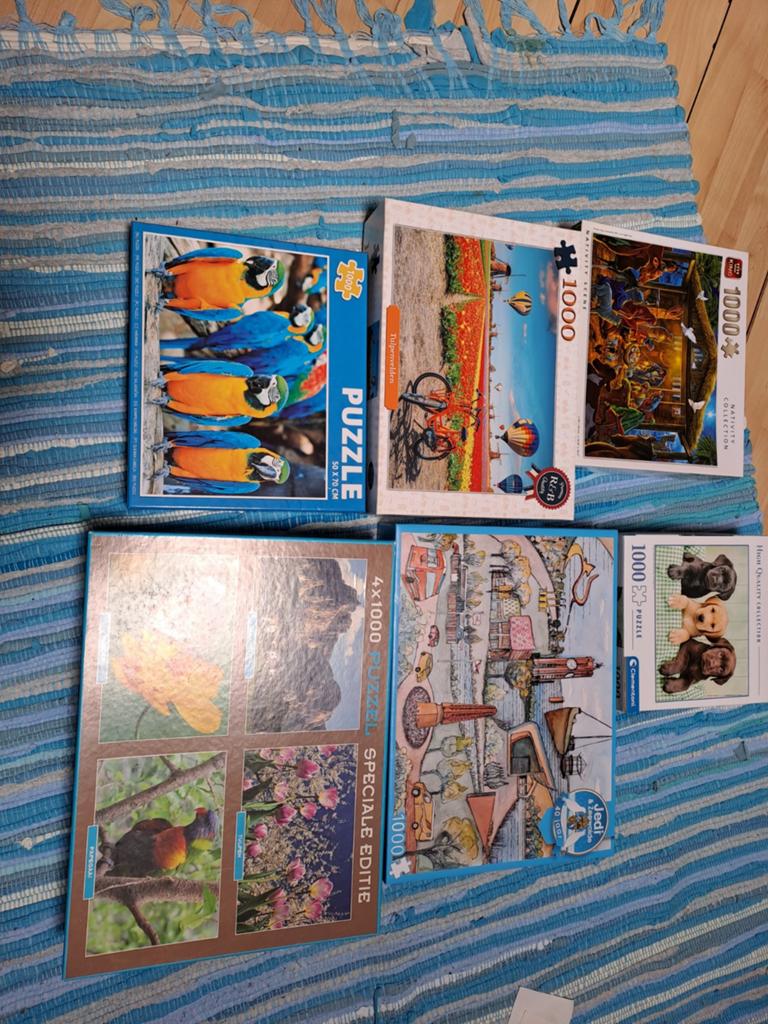 Diverse legpuzzels (1000 stukjes) - Gratis af te halen, Hobby en Vrije tijd, Ophalen, 500 t/m 1500 stukjes