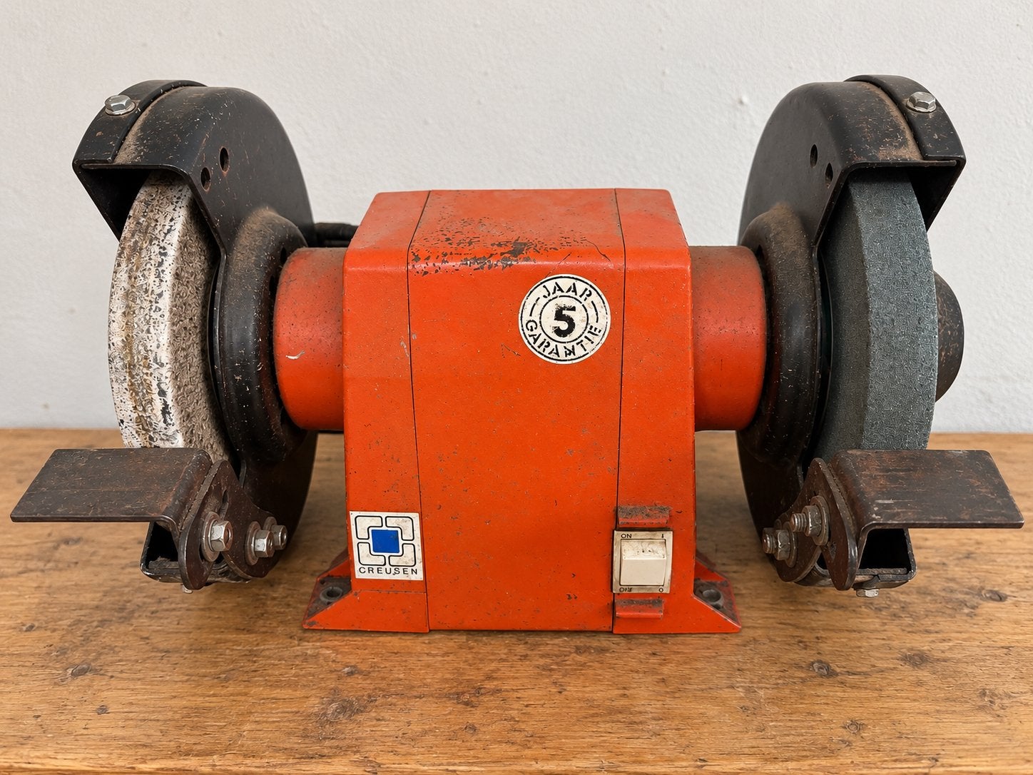 Creusen Dubbele Werkbankslijpmachine, Ophalen, Gebruikt, Werkbankslijpmachine