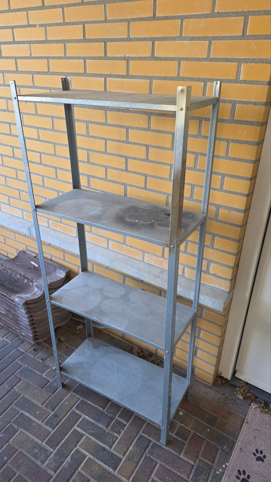 Metalen stellingkast met 4 planken, Ophalen, Gebruikt