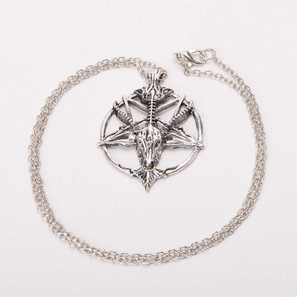 Baphomet Ketting, Verzenden, Nieuw, Zilver, Overige materialen