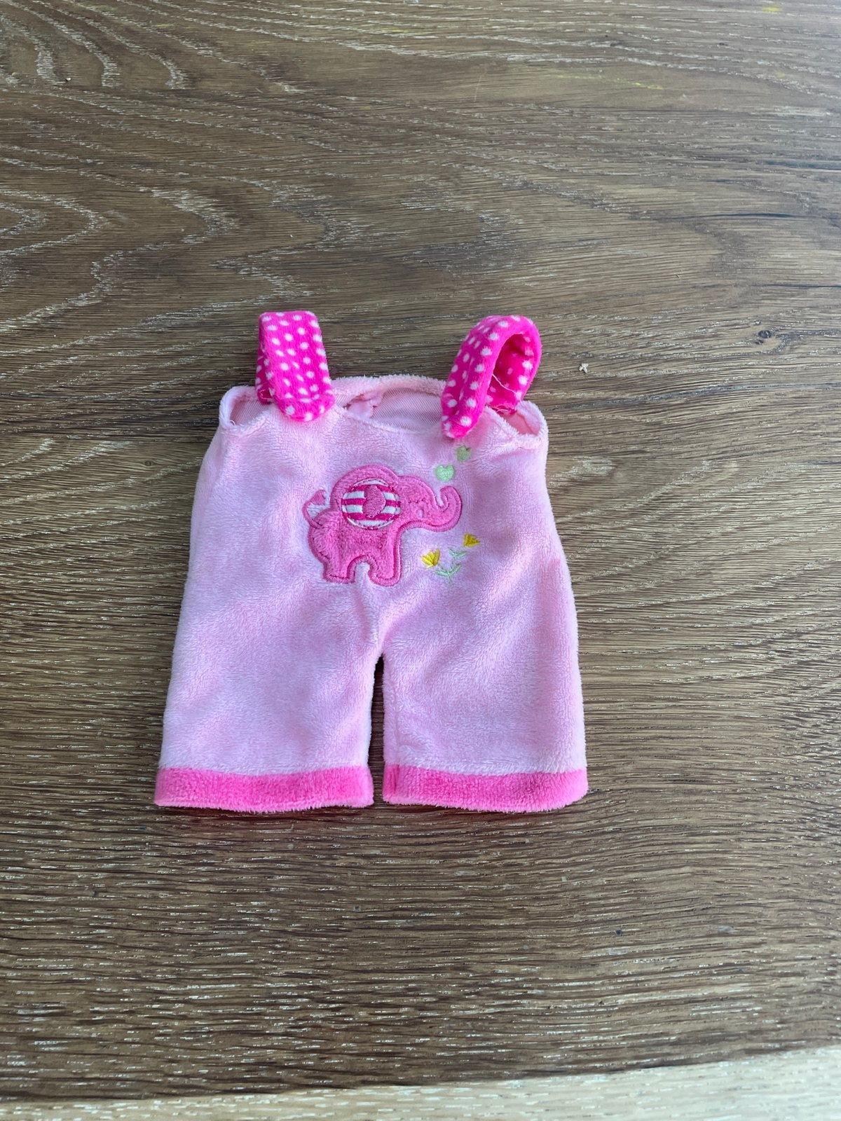 Roze poppenkleding met olifantje, Kinderen en Baby's, Ophalen, Gebruikt, Babypop