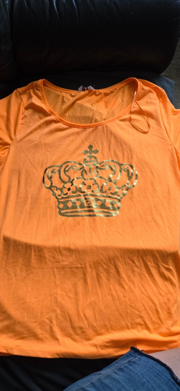 Oranje  shirt dames mt L nieuw, Maat 38/40 (M), Nieuw, Oranje, Ophalen of Verzenden