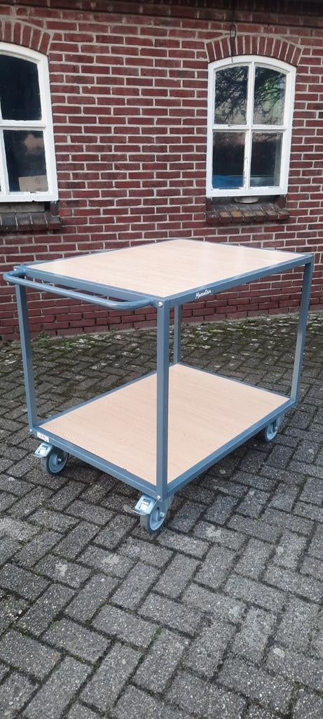Tafelwagen 2plateaus Manutan/magazijnkar/orderpickwagen/kar, Ophalen, Gebruikt