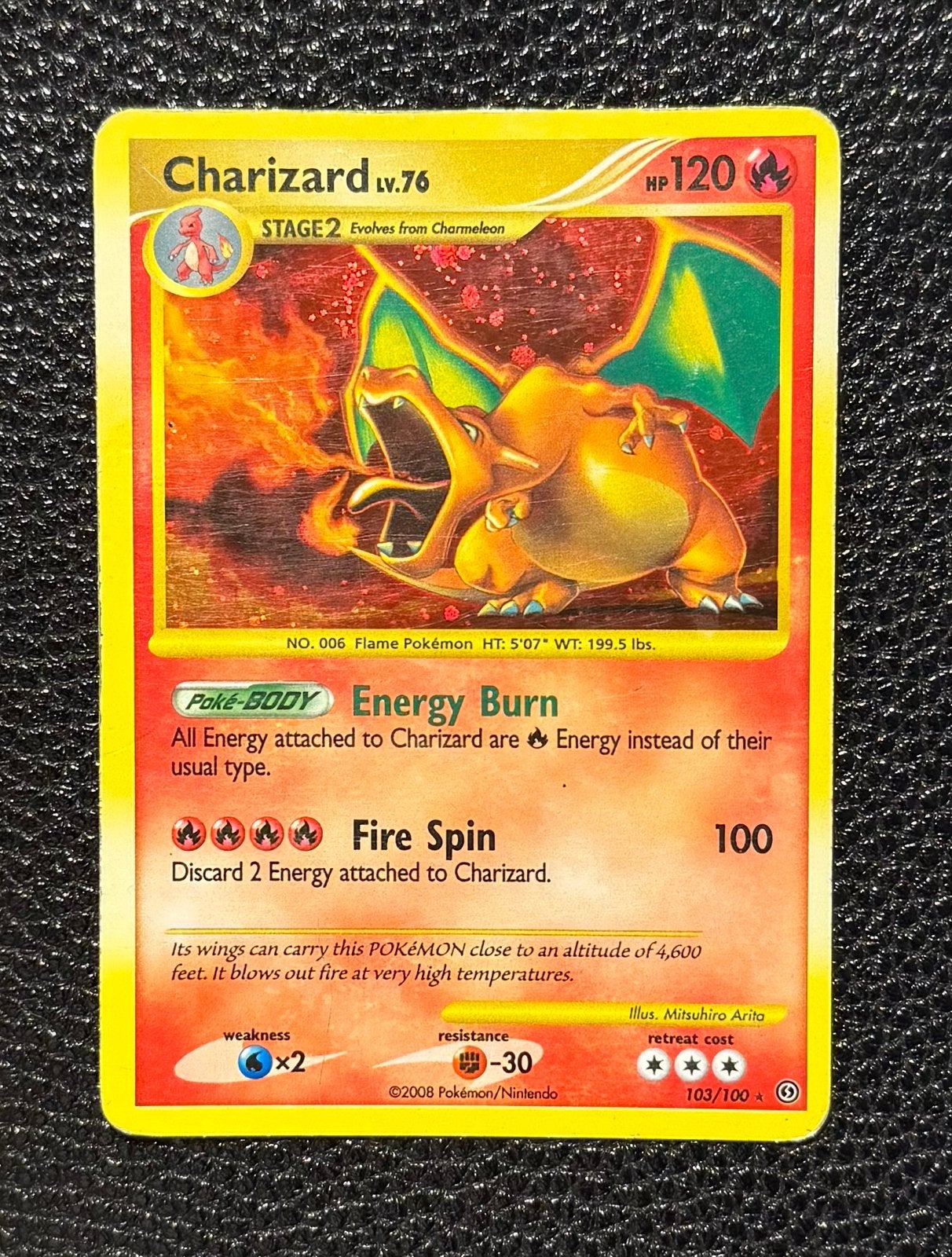 Charizard Holo 103/100 - D&P Stormfront 2008 - EXC, Ophalen, Zo goed als nieuw