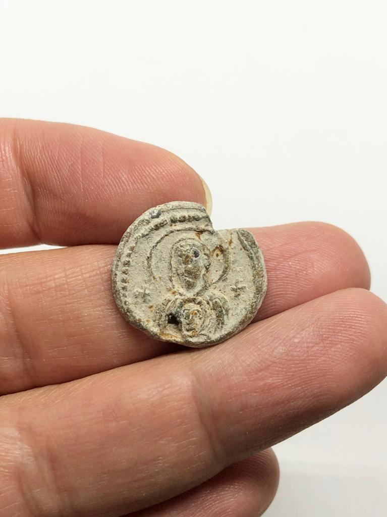 Byzantijns Rijk, loden zegel, kruisvormig monogram. 7e eeuw., Verzenden, Overige landen, Losse munt