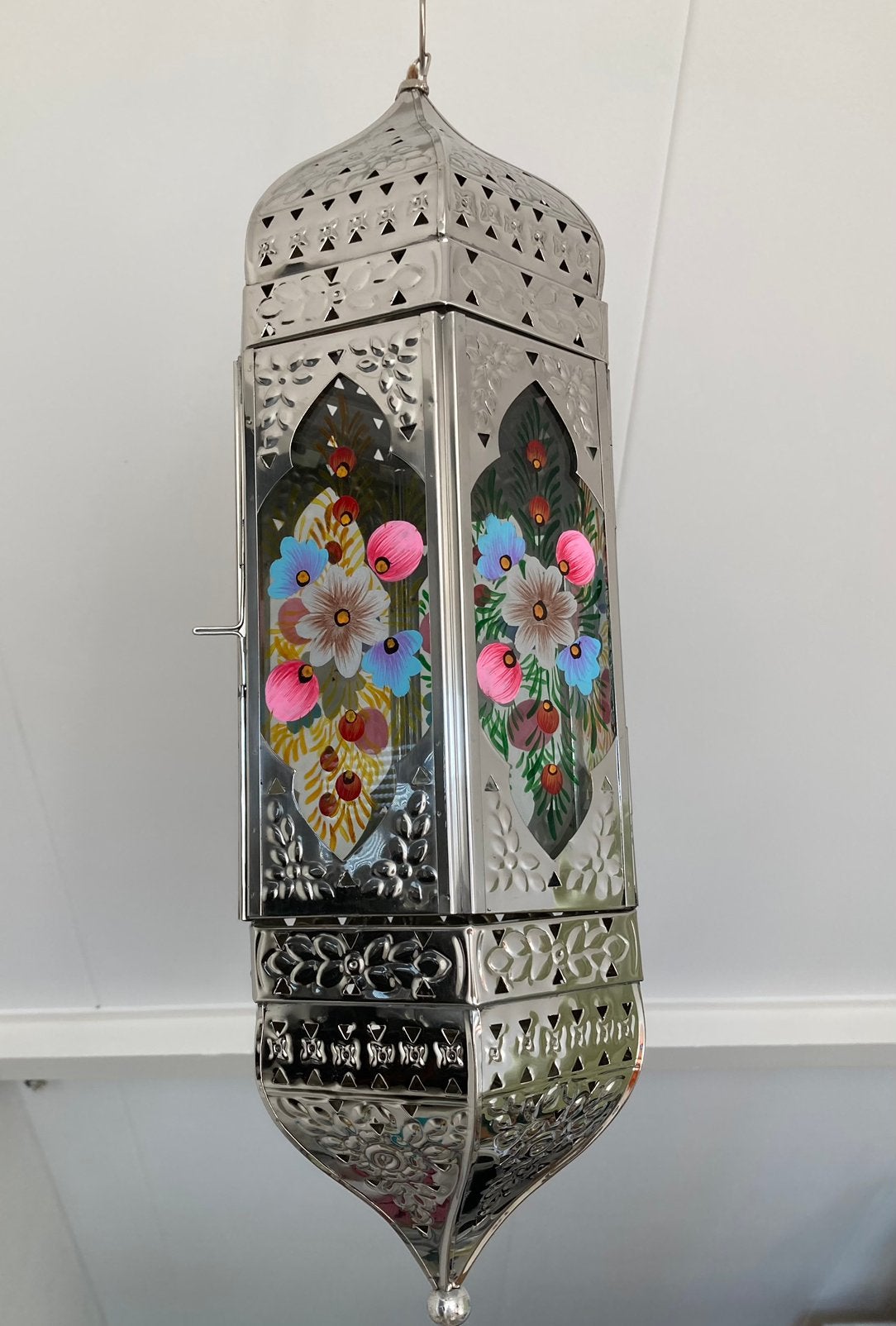 🌸  LAMP Colorique Lantaarn Handbeschilderd Anna oilily, Ophalen, Nieuw, Glas, Bohemian Boho Boheme