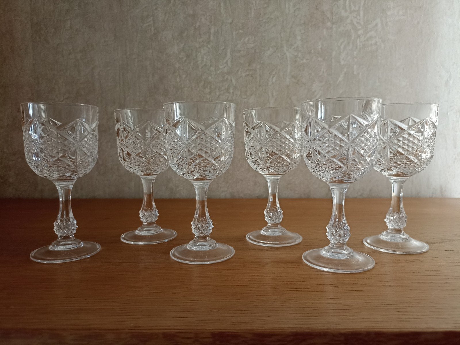 Set van 6 kristallen likeurglazen, Ophalen of Verzenden