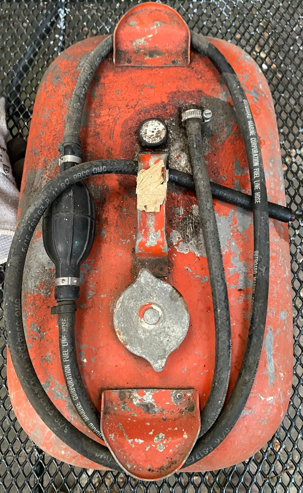 Vintage OMC Brandstoftank (3 gallon) voor Evinrude/Johnson, Ophalen of Verzenden, Gebruikt, Motor en Techniek