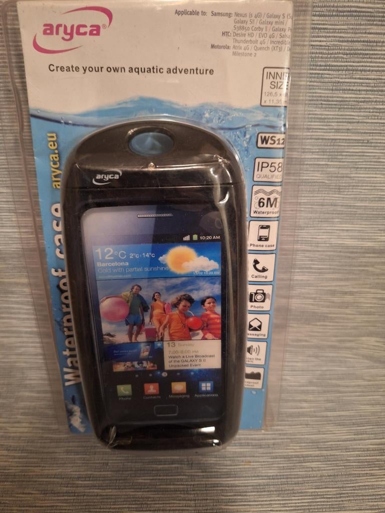Aryca waterdichte telefoonhoes - IP58, 6M waterdicht, Ophalen of Verzenden