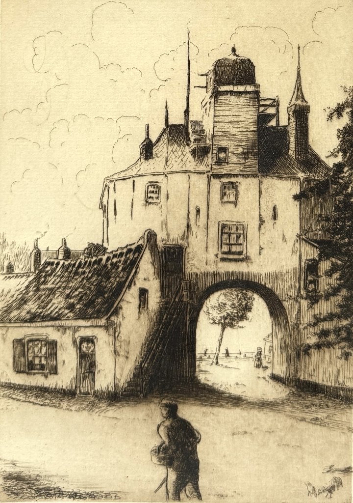 1291. Ets - Vischpoort Harderwijk, eerste helft 20e eeuw, Ophalen