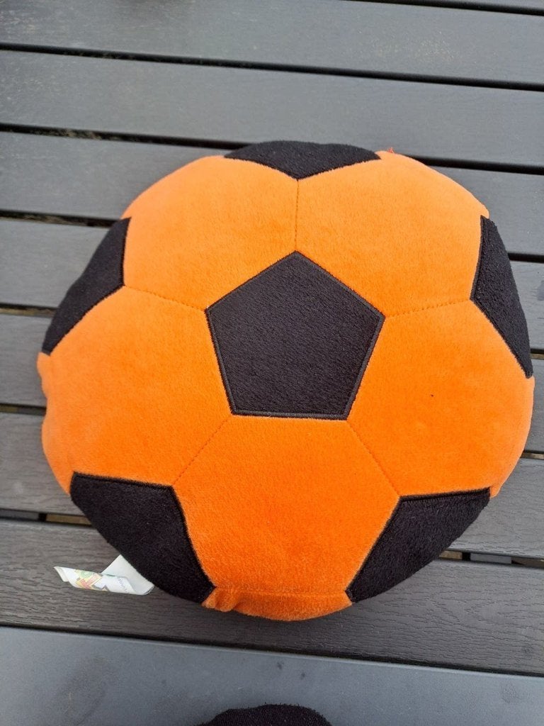 Vintage Oranje Holland Voetbal Kussen - Leeuw en Vlag radio, Verzamelen, Overige typen, Onbekend, Ophalen of Verzenden, Zo goed als nieuw