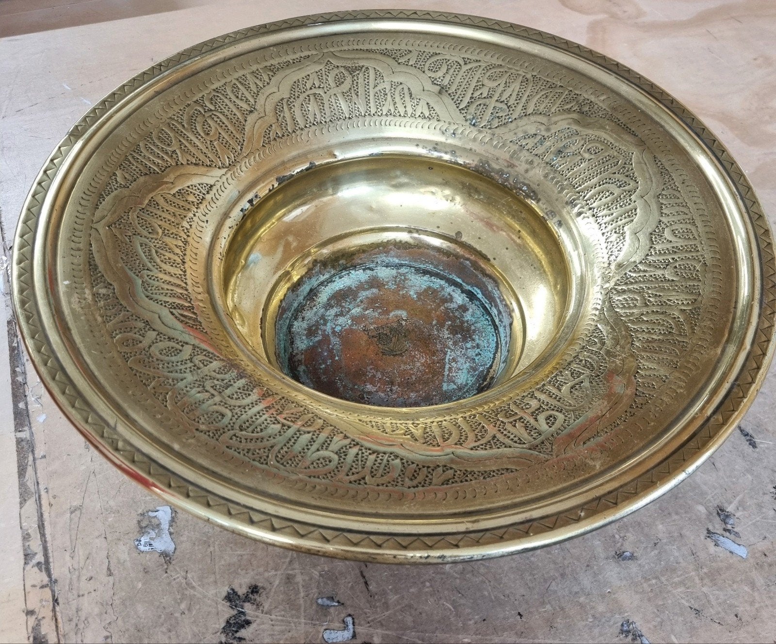 Antieke messing schaal / wierookbrander – 19e eeuw, Antiek en Kunst, Antiek | Koper en Brons, Ophalen of Verzenden