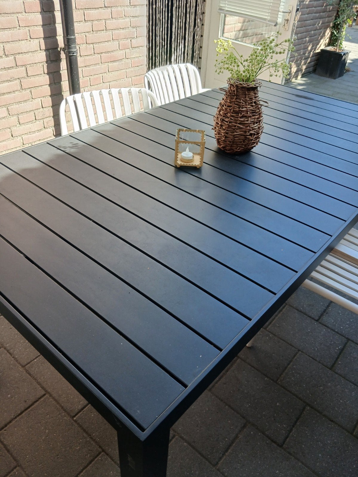 Tuintafel 180x96 cm - Modern en Ruim, Tuin en Terras, Ophalen of Verzenden, Gebruikt, Rechthoekig, Aluminium