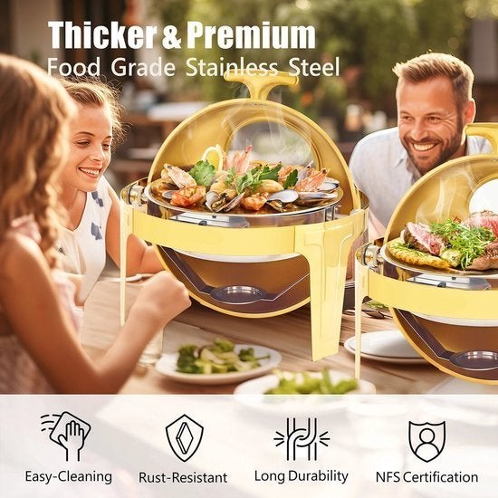 Chafing Dish - Warmhoudplaat - Buffetwarmer - Warmhoudbakken, Corvance B.V., Verzenden, Nieuw, Corvancebol@gmail.com
