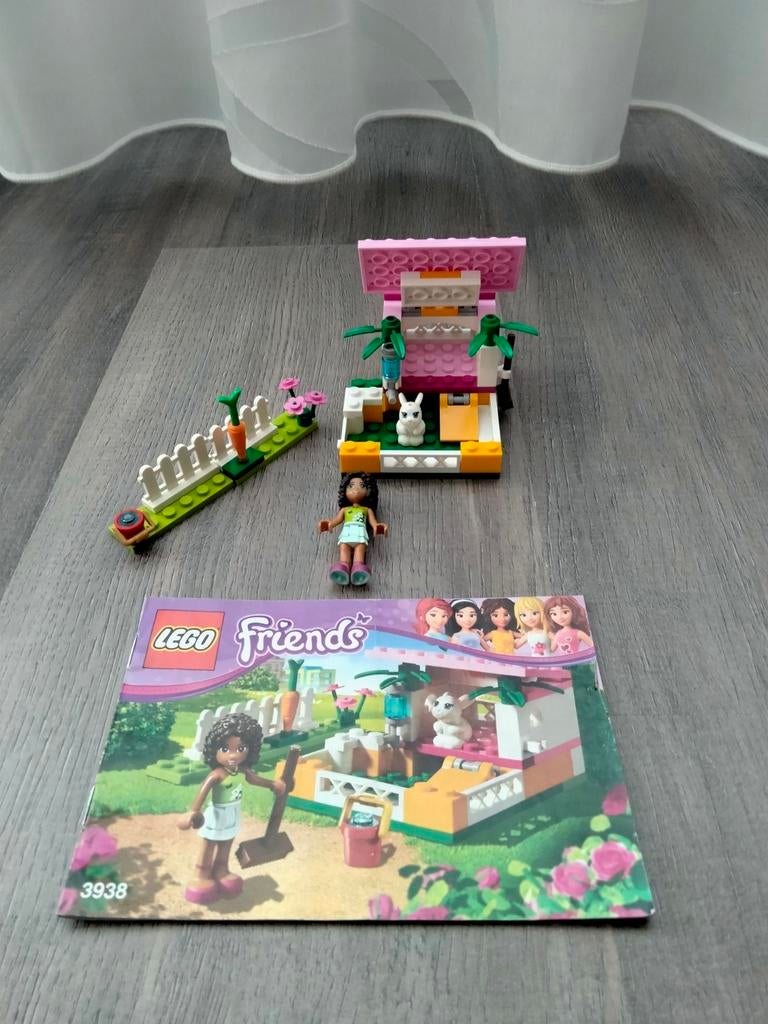 3938 Lego Friends Andrea 's konijnenhok, Ophalen of Verzenden, Zo goed als nieuw, Complete set, Lego