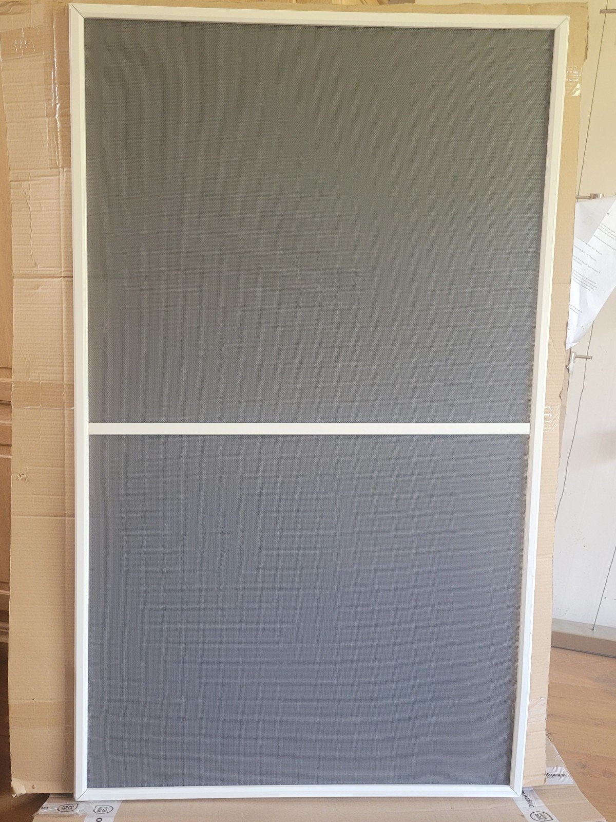 Nieuw raam inzethor  - Grijs gaas, wit frame, Ophalen of Verzenden, Nieuw, Metaal