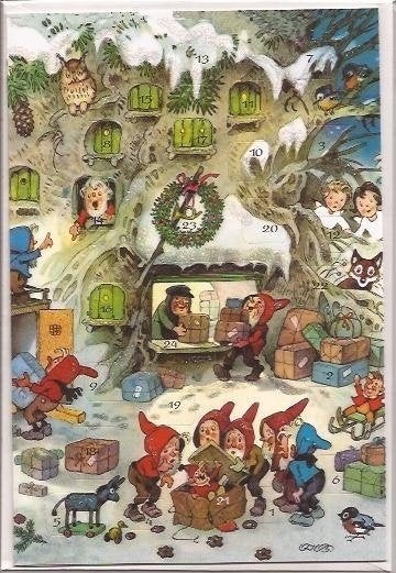 Adventskalender Kaart: Kabouter Kerst - 12284, Ophalen of Verzenden, Nieuw