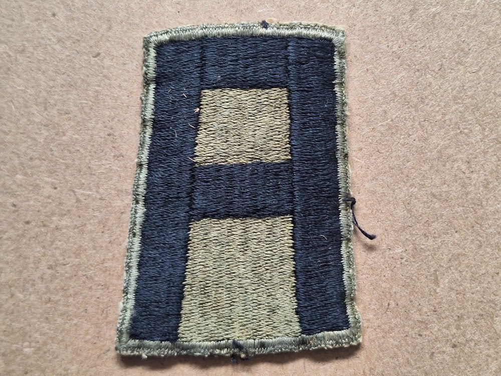 WWII US 1st army patch greenback!, Ophalen of Verzenden, Amerika, Embleem of Badge