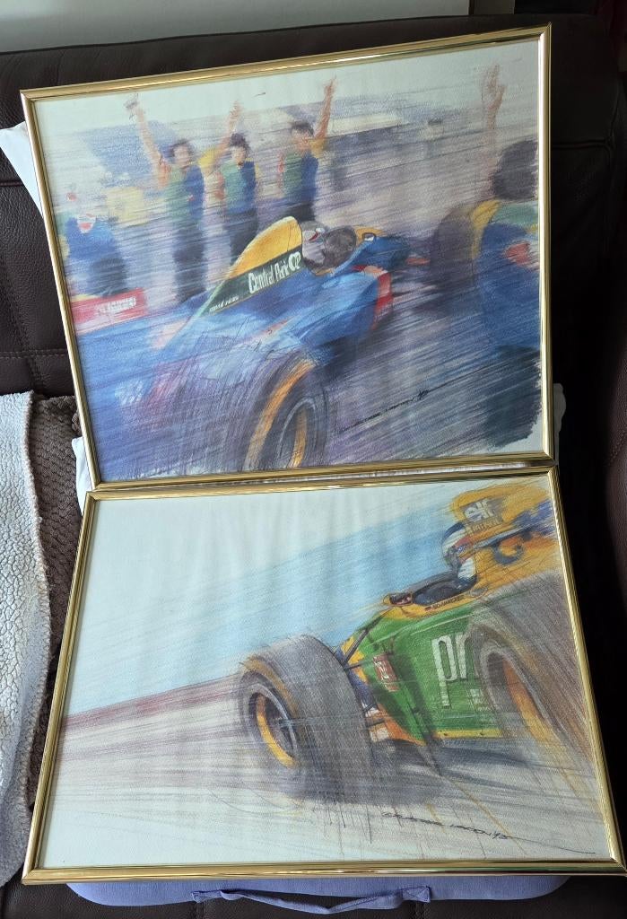 Nw, Formule 1 Kunstprints - Set van 2 lijsten werken, 50-40, Ophalen of Verzenden