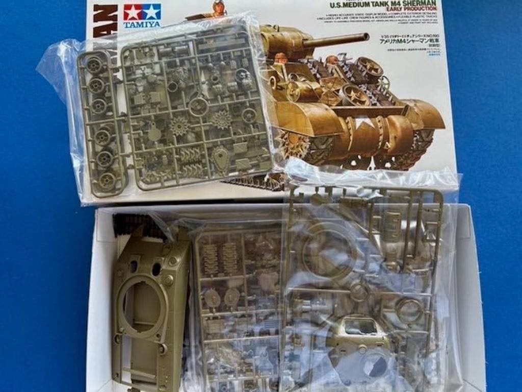 Tamiya	35190	US Tank M4 Sherman (Early Prod) 1/35 incl alu, Tank, Verzenden, 1:32 tot 1:50, Nieuw