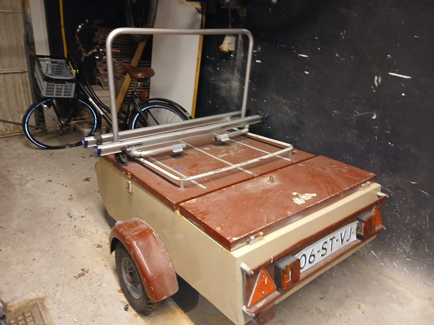 Aanhangwagen met fietsendrager, Ophalen of Verzenden, Gebruikt