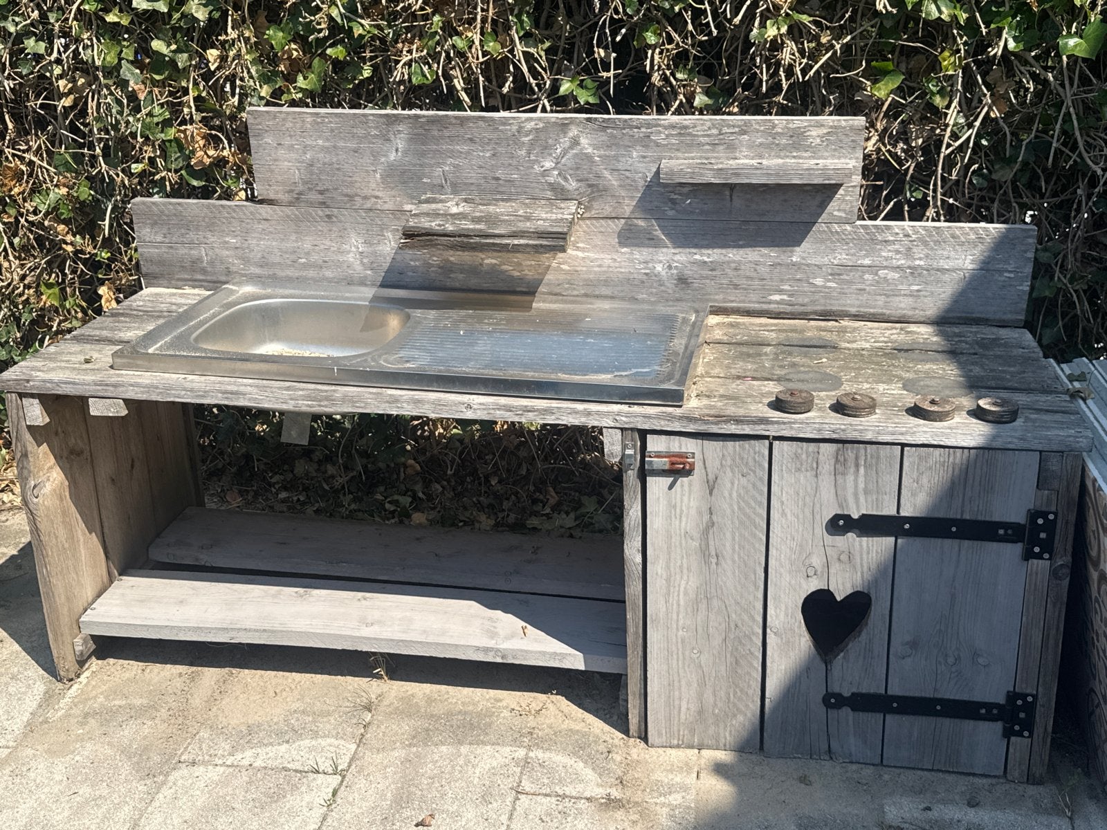 Steigerhouten buitenkeuken/kluskeuken voor kinderen, Ophalen, Gebruikt, Hout