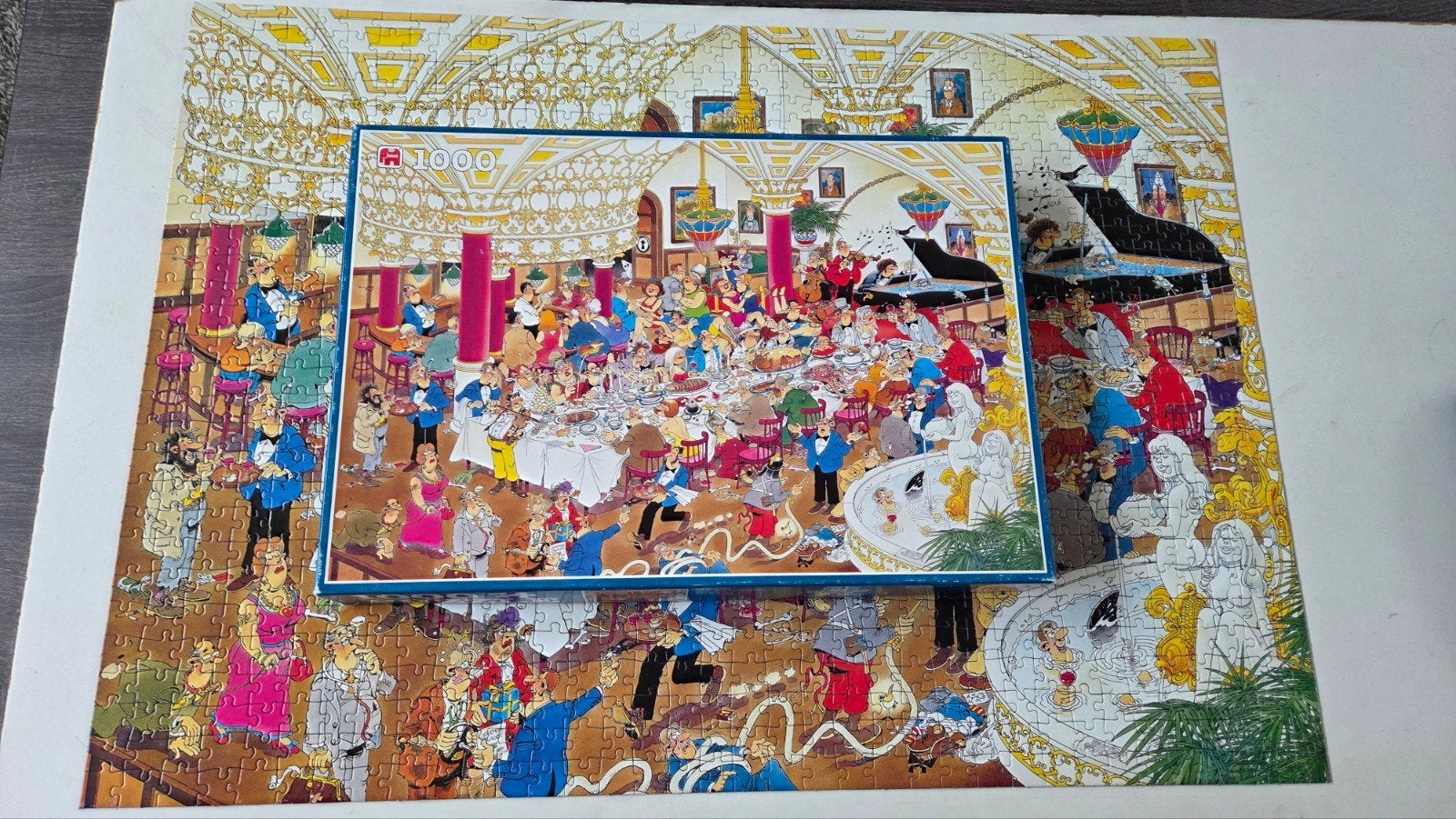 Jan van Haasteren De Bruiloft Legpuzzel 1000 stukjes, Ophalen of Verzenden, 500 t/m 1500 stukjes, Zo goed als nieuw