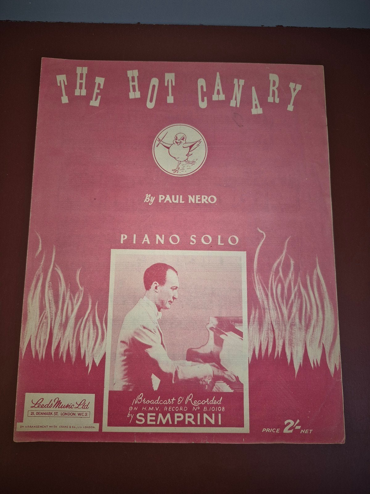 The Hot Canary - Paul Nero - Piano Solo bladmuziek, Gebruikt, Klassiek, Ophalen of Verzenden, Artiest of Componist